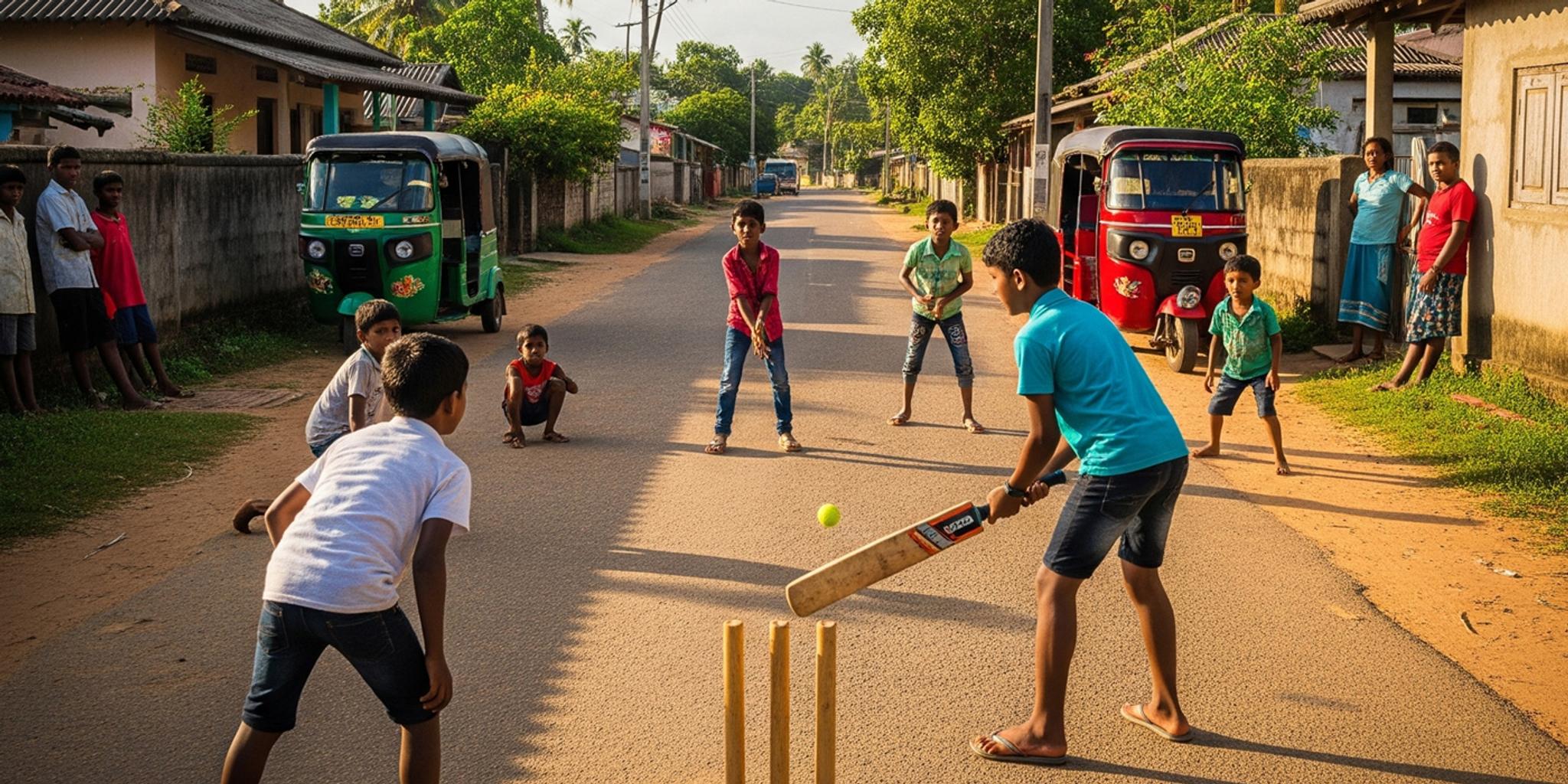Kids Playing Cricket on the Road: Where Streets Come Alive