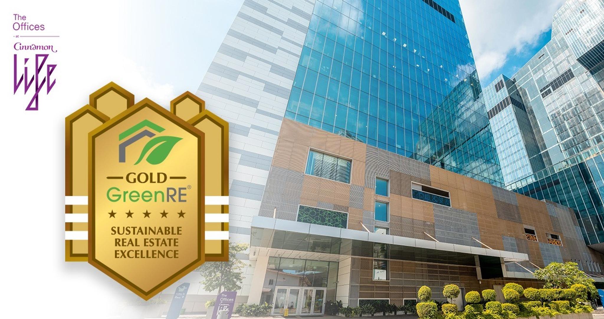Sri Lanka’s First GreenRE Gold Certification Awarded to The Offices at Cinnamon Life by John Keells Properties